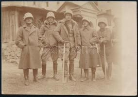 1916 katonai csoportkép Nevesített. 12x9 cm