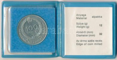 1983. 100Ft alpakka "Czóbel Béla" eredeti tokban, tanúsítvánnyal T:BU ujjlenyomat, kis pat...