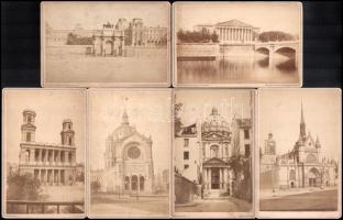 cca 1890 31 db feliratozott kabinetfotó Párizsból 11x21 cm