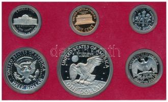 Amerikai Egyesült Államok 1978S 1c - 1$ (6xklf) proof szett eredeti műanyag dísztokban T:PP a tok pá...