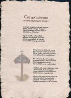 Csángó himnusz merített papíron, 30x21 cm