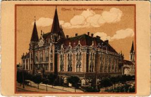 1916 Budapest IV. Újpest, Városház, Korányi Jenő asztalos és kárpitos üzlete (EK)