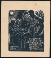 1939 Bánszki Tamás (1892-1971) alkalmi kisgrafikája (Makó, Nagy Anna és Dr. Szilágyi István házasság...