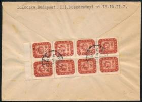 1946 (20. díjszabás) Levél Milpengős 8 x 10.000mP bérmentesítéssel "BUDAPEST" - Bern