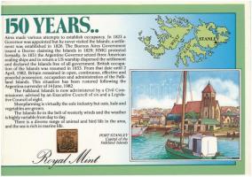 Falkland-szigetek 1983. 50p Cu-Ni "150. évforduló" díszlapon T:BU
Falkland Islands 1983. ...