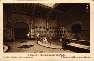 Budapest XI. Fővárosi Szt. Gellért gyógyfürdő és szálló, férfi termálfürdő, belső