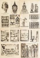 1953 Keletázsiai Művészeti Múzeum Hátsó-India és Indonézia kiállítása, képes ismertető, kihajtható, kronológiai táblázattal. Bp., Egyetemi Nyomda, 70x49 cm