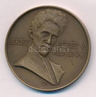 Lapis András (1942- ) 1983. "Békét, békét a világnak / Kiskőrös tíz éve város" kétoldalas bronz emlékérem (42,5mm) T:1-  Adamo KK5