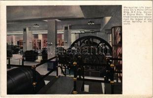 New York City, Metropolitan Life Insurance Co.s Home Office Building, corner of engine room, interior. Electrical and elevator equipment the largest of any office building in the world
