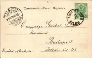 1905 Bosnia, praying man + "K. und K. Milit. Post Bilek"