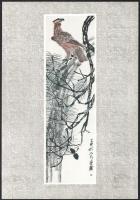 cca 1950-60 Chi Pai-shi: Sas. Nyomat, papír, teljes méret: 38,5x26,5cm