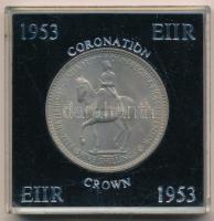 Nagy-Britannia 1953. 5Sh Cu-Ni II. Erzsébet megkoronázása eredeti műanyag tokban T:1- United Kingdom 1953. 5 Shillings Cu-Ni Coronation of Elizabeth II in original plastic case C:AU Krause KM#894