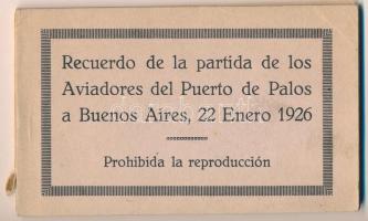 Recuerdo de la partida de los Aviadores del Puerto de Palos a Buenos Aires, 22 Enero 1926 / Plus Ultra Dornier Do J flying boat the first transatlantic flight between Spain and South America in January 1926 with a crew of Spanish aviators / Plus Ultra Dornier Do J repülőhajó az első transzatlanti repülés Spanyolország és Dél-Amerika között 1926 januárjában spanyol repülős legénységgel - képeslapfüzet 12 képeslappal / booklet with 12 postcards