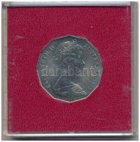 Ausztrália 1977. 50c Cu-Ni "Ezüstjubileum" eredeti műanyag tokban T:1- Australia 1977. 50 ...