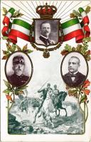 Esercito Italiano, Fanteria / Olasz király és hadsereg vezérei / Victor Emmanuel III of Italy. Art Nouveau, floral, litho