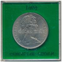 Gibraltár 1969. 1C Cu-Ni "II. Erzsébet" eredeti műanyag tokban T:1 Gibraltar 1969. 1 Crown...