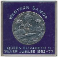 Nyugat-Szamoa 1977. 1T Cu-Ni II. Erzsébet / Ezüstjubileum eredeti műanyag tokban T:1 Western Samoa 1977. 1 Tala Cu-Ni Elizabeth II / Silver Jubilee in original plastic case C:UNC Krause KM#24