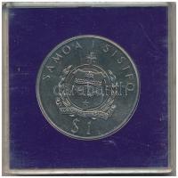 Nyugat-Szamoa 1977. 1T Cu-Ni "II. Erzsébet / Ezüstjubileum" eredeti műanyag tokban T:1
We...