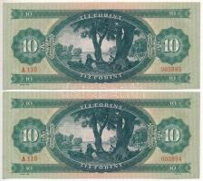 1957. 10Ft (2x) sorszámkövetők "A 110 003894 - A 110 003895" T:I
Adamo F4