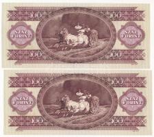 1993. 100Ft (2x, sorszámkövetők "B 427 038737 - B 427 038738") T:I Adamo F38