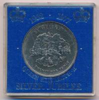 Szent Ilona-sziget 1977. 25p Cu-Ni II. Erzsébet / Ezüst jubileum / Tristan Da Cunha műanyag tokban T:1 St. Helena 1977. 25 pence Cu-Ni Elizabeth II / Silver Jubilee / Tristan Da Cunha in plastic case C:UNC Krause KM#5