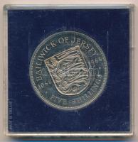 Jersey 1966. 5Sh Cu-Ni "A hastingsi csata 900. évfordulója" műanyag tokban T:1 (eredetileg...