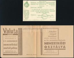 cca 1941 Vegyes, főként egyletekkel kapcsolatos nyomtatványok, 4 db (Budai Izraelita Nőegylet, Magyar Szövetség Ereklyés Országzászló Nagybizottsága, stb.), közte irredenta