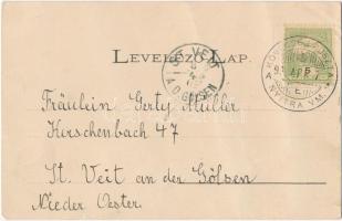 1904 Szered, Vág-Szered, Vágszered, Sered; Takarékpénztár és Vasúti utca, Izraelita (zsidó) iskola, ...