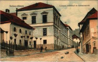 1914 Selmecbánya, Schemnitz, Banská Stiavnica; Líceumi élelmező és tornacsarnok, Deutsch üzlete. Grohmann kiadása / school canteen and gym hall (szakadás / tear)