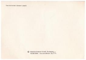 ~1980 Garami László (1921-2003): Karácsonyi üdvözlet fém plakett. Képzőművészeti kiadó kinyitható la...