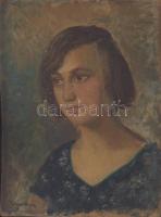 Azonosítatlan jelzéssel: Kislány portréja akvarell-farost; 21x28 cm