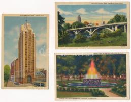5 db RÉGI amerikai város képeslap / 5 pre-1945 American (USA) town-view postcards