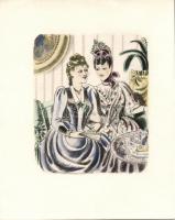 8 darabos rézkarc illusztráció sorozat / 8 engravings 24x19 cm