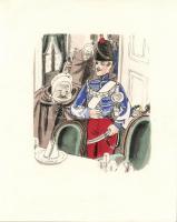 8 darabos rézkarc illusztráció sorozat / 8 engravings 24x19 cm