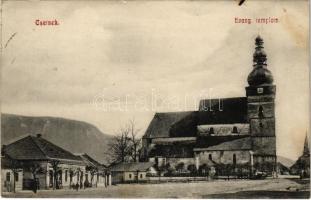 1911 Csetnek, Stítnik; Evangélikus templom. Csernok Rezső kiadása / Lutheran church (fl)