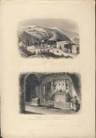 cca 1850 Názáret metszet / Nazareth steel-engraving 12x28 cm