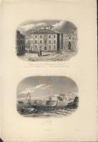 cca 1850 Málta metszet / Malta steel-engraving 12x28 cm