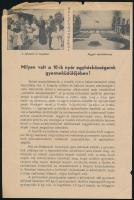 cca 1930 Balatonzamárdi gyermeküdülő, 2 db nyomtatvány, szakadásokkal