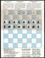 Adorján András: Your Black is OK zseb sakk játék, mini sakk tábla, dedikált