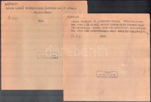 cca 1920-1940 Sopron környékén talált ókori sírkövek, régészeti leletek a Városi Múzeumban, 4 db fot...