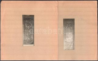 cca 1920-1940 Sopron környékén talált ókori sírkövek, régészeti leletek a Városi Múzeumban, 4 db fot...