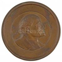 Szovjetunió DN "Lenin" Br lemezérem sérült támasztóval (95mm) T:2 Soviet Union ND "Lenin" Br plate medal with damaged support (95mm) C:XF