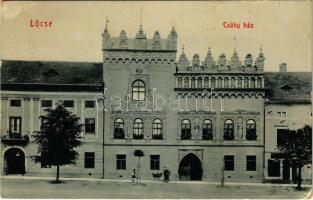 1916 Lőcse, Levoca; Gróf Csáky Vidor háza (Thurzó-féle ház). W.L. Bp. 2820. Berger Em. kiadása / villa, mansion (EK)