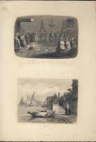 cca 1850 Velence metszet / Venezia steel-engraving 12x28 cm