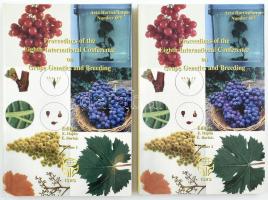 Proceedings of the Eighth International Conference on Grape Genetics and Breeding. Volume I-II. Szerk.: E. P. Botos, E. Hajdú, É Borbás. Kecskemét-Hungary. 26-31. August 2002. Acta Horticulturae 603. Leuven, 2003., International Society for Horticultural Science. Section Vine and Berry Fruits. Angol nyelven. Kiadói papírkötés.