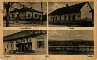 1943 Bia (Biatorbágy), postahivatal, iskola, Hangya üzlet (EK)