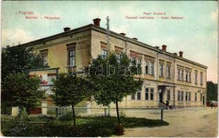 1907 Poprád (Tátra, Magas-Tátra, Vysoké Tatry); Payer Gusztáv-féle Nemzeti szálloda, kávéház és étte...