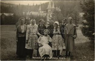 1923 Tátra, Tatry; Rózsavölgy (Virágvölgy), Blumental, Kvetnica; nyaralók, turisták / villas, tourists. photo