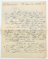 1907 Bp., Abbázia látképével díszített fejléces levélpapírra írt levél