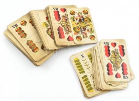3 pakli régi magyar kártya
